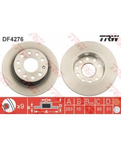 TRW Bremžu disks DF4276