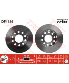 TRW Bremžu disks DF4186