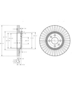 Delphi Bremžu disks BG3430