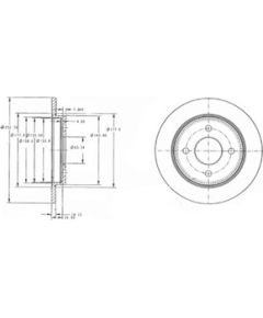 Delphi Bremžu disks BG3054