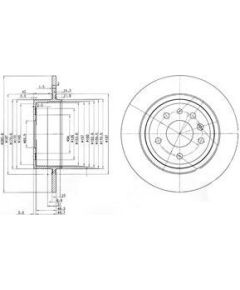 Delphi Bremžu disks BG3908