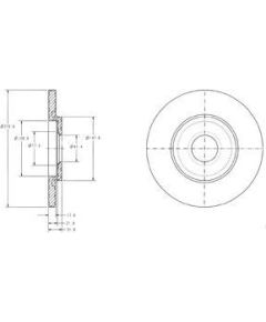 Delphi Bremžu disks BG3421