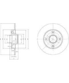 Delphi Bremžu disks BG9021RSC