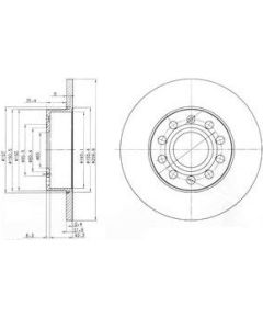 Delphi Bremžu disks BG3890C