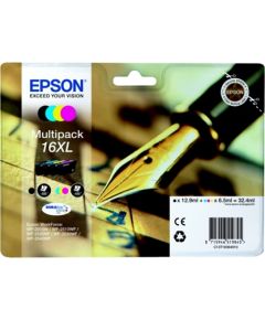 Epson 16XL Multipack Ink Cartridge, Black, cyan, magenta, yellow