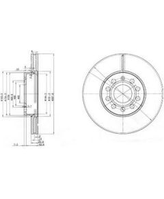 Delphi Bremžu disks BG3833C