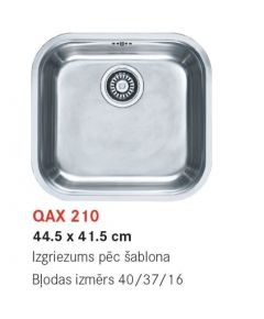 FRANKE QAX210 izlietne ar ventili (SlimTop)