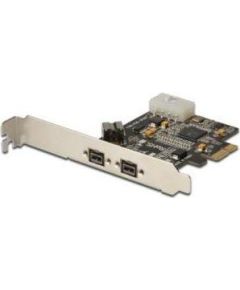 DIGITUS Add-On Card Firewire (800) PCI Express, 2xExt. 1xInt. IEEE1394b 9pin