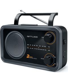 Muse 2-bands portable radio M-06DS Grey, AUX in