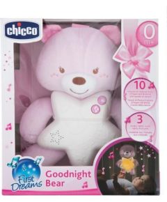 CHICCO FIRST DREAMS Muzikālais lācītis (Rozā)