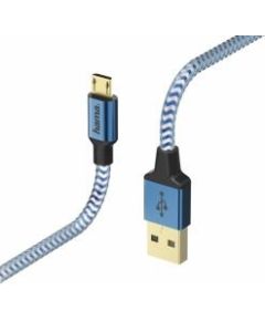 Hama Reflective Micro-USB 1.5m Blue