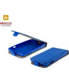 Mocco Kabura Rubber Case Vertikāli Atverams Premium Eco ādas Maks Telefonam Xiaomi Redmi Note 5 Pro / AI Dual Camera Zils