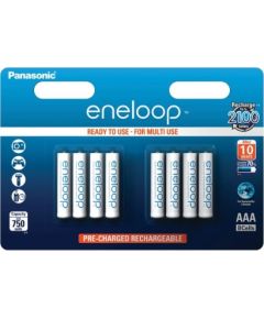 Panasonic Eneloop  AAA/LR03, 750 mAh, Rechargeable Ni-MH, 8 pc(s)