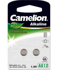 Camelion AG12/LR43/LR1142/386, Alkaline Buttoncell, 2 pc(s)