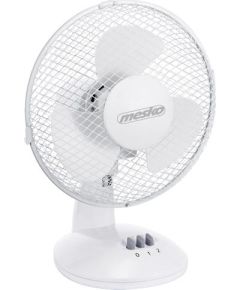 Mesko MS 7308 Desk Fan, Number of speeds 2, 30 W, Oscillation, Diameter 23 cm, White