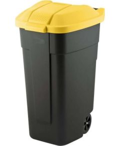 Curver Atkritumu tvertne uz riteņiem 110L melna/dzeltena
