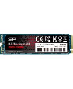 Silicon Power SSD P34A80 256GB, M.2 PCIe Gen3 x4 NVMe, 3200/3000 MB/s