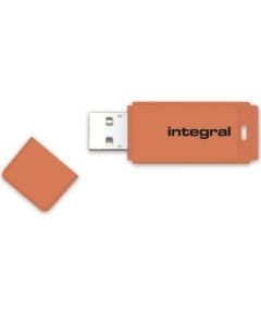 Integral USB 64GB NEON orange, USB 2.0 with removable cap