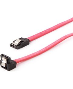 Gembird Serial ATA III SATA 10 cm Data Cable with 90 degree bent, metal clips, red