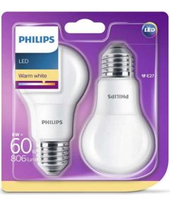 Philips LED spuldze E27   / 2 gab.