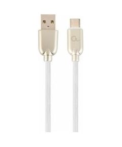 Gembird USB Male - USB Type C Male Premium rubber 2m White