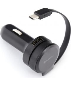 Platinet car charger 1xUSB 2,4A + USB-C cable (44652)