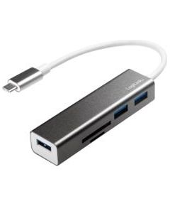 LOGILINK - USB-C 3.0 hub, 3 port, with card reader