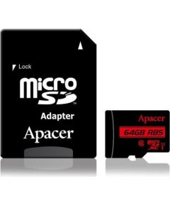 Apacer memory card Micro SDXC 64GB Class 10 UHS-I (up to 85MB/s) +adapter