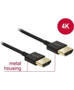Delock Cable High Speed HDMI with Ethernet A male > A male 3D 4K 1m Slim