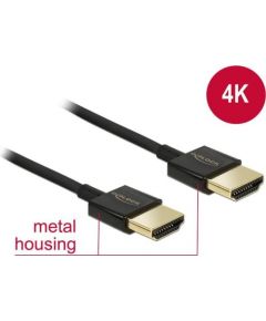 Delock Cable High Speed HDMI with Ethernet A male > A male 3D 4K 3m Slim