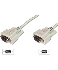 ASSMANN RS232 Connection Cable DSUB9 F (jack)/DSUB9 F (jack) 5m beige