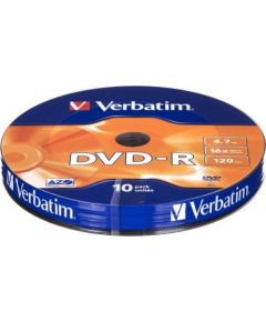 DVD-R Verbatim | 4,7GB | 16x | Matt Silver | WRAP 10 pack