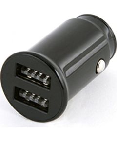 Platinet PLCR22B Универсальный мини Dual USB 3.4A Быстрое Автомобильное зарядное устройство + 1m кабель Черный