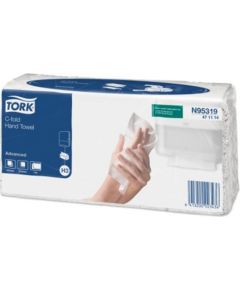 Roku dvieļi TORK C-fold, 2 sl., 120 salvetes, 27,5 x 24 cm, baltā krāsā