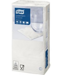 Salvetes TORK Advanced Cocktail Napkins, 2 sl., 200 gab./iepak., 24 x 23.8 cm, baltā krāsā