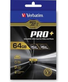 Verbatim PRO + microSDXC, UHS-III, 64GB (44034) 4K