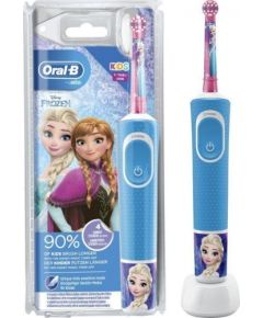 Oral-B Toothbrush Disney Frozen Vitality Rechargeable, For kids, Operating time 8 h min, Number of brush heads included 1, Number of teeth brushing modes 2, Blue