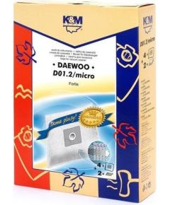 K&M oдноразовые мешки для пылесосов DAEWOO (4шт)