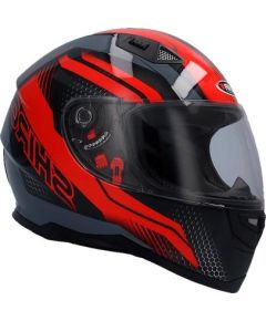 Shiro SH-881 SV Motegi II (XXL) MATT BLACK RED ķivere