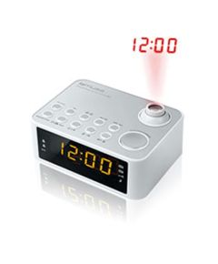 Muse Clock radio  M-178PW White, 0.9 inch amber LED, with dimmer