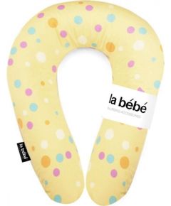 La Bebe™ Nursing La Bebe™ Snug Nursing Maternity Pillow  Art.111347 Yellow Dots Подковка для сна, кормления малыша 20x70cm
