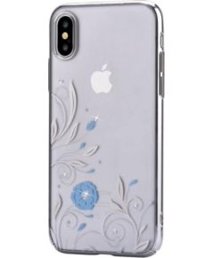 Devia Petunia Aizmugurējais Plastikata Apvalks ar Swarovski Kristāliem priekš Apple iPhone X / XS Sudrabs