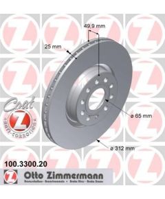 Zimmermann Bremžu disks 100.3300.20