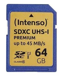 Intenso SDXC Card 64GB Class 10 UHS-I Premium