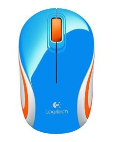 MOUSE USB OPTICAL WRL M187/BLUE 910-002733 LOGITECH