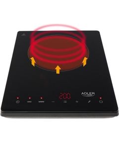 Adler Hob AD 6513 Indukcijas virsma LCD Displeijs Melna