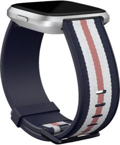 Fitbit watch strap Versa Woven L, navy/pink