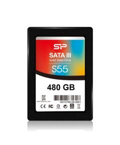 Silicon Power Slim S55 480 GB, SSD form factor 2.5", SSD interface Serial ATA III, Write speed 440 MB/s, Read speed 550 MB/s