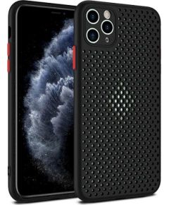 Fusion Breathe Case Silikona Aizsargapvalks Priekš Huawei P40 Lite Melns