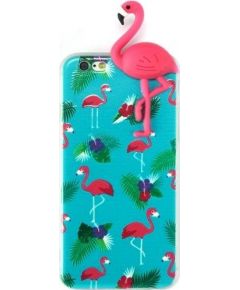 Fusion Flamingo Back Case Silikona Aizsargapvalks Priekš Apple iPhone X / XS Zils